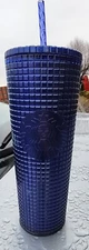 Starbucks 2023  Blueberry Glitter Grid 24oz Cup Tumbler in Hand Ship Soon No Box