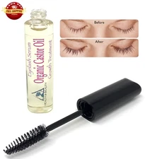 ORGANIC CASTOR OIL STIMULATE EYELASH GROWTH SERUM by H&B Oils Center in TUBE  