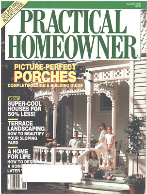 PRACTICAL HOMEOWNER Magazine August 1987 Porches Terrace Landscaping Design