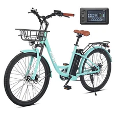 VIRIBUS 26" Electric Bike Bicyle 7 Speed Adults ebike for Women Women Bike Motor