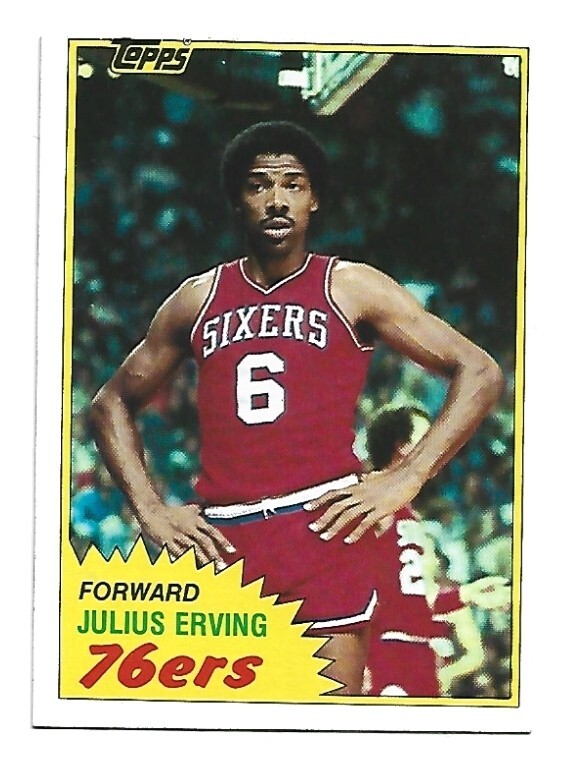 1981 topps julius erving #30 Miscut