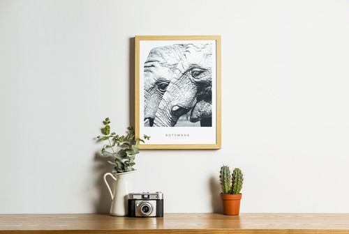 Póster estampado de naturaleza imagen arte de pared elefantes - Imagen 8 de 11