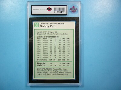 1991/92 1992/93 BAYBANK NHL HOCKEY CARD #3 BOBBY ORR KSA 8.5 NMMT+