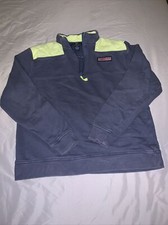 Vineyard Vines Boys Shep Pullover 1/4 Zip XL Blue/Yellow
