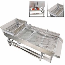 12mm Round Hole Linear Vibrating Screen Electric Sieve Machine Two Motors 110V