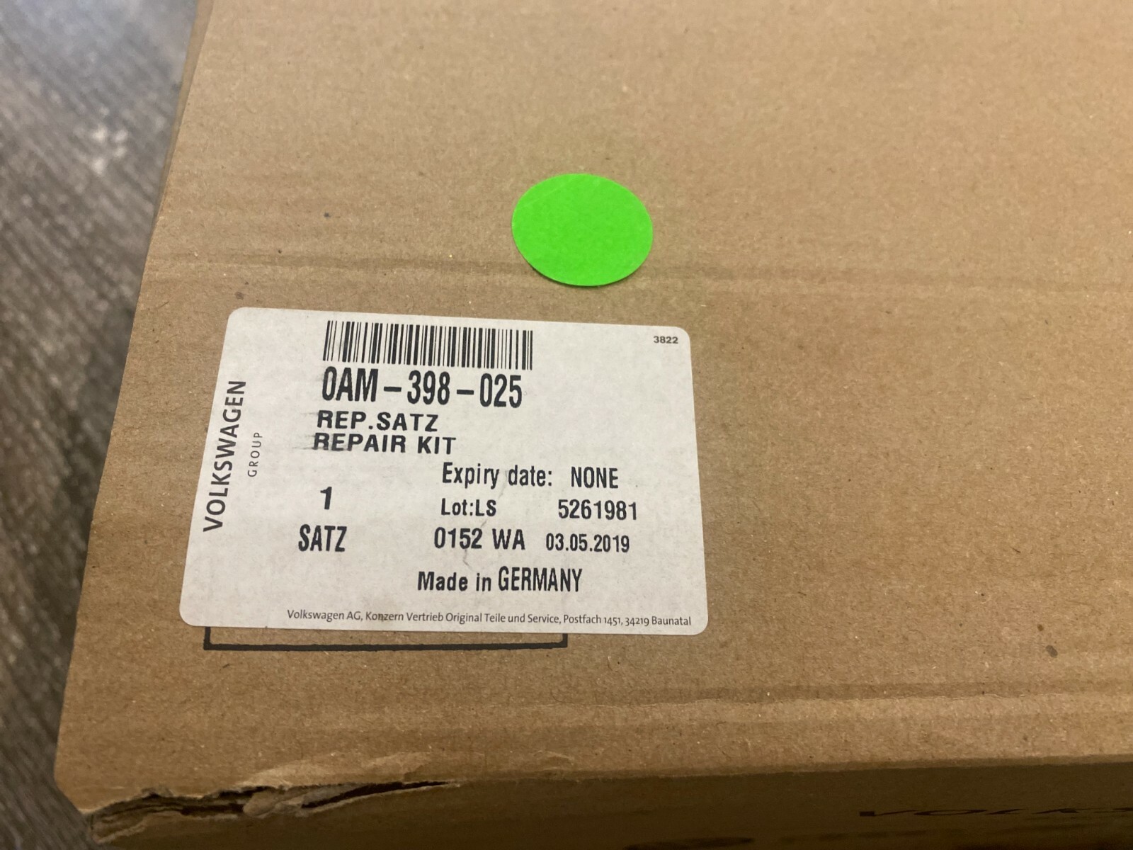 NEW GENUINE VOLKSWAGEN DQ200 MECHATRONIC ACCUMULATOR BODY REPAIR KIT