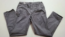 Land's End Womens Size 6 32x29 Straight Gray Khaki Pants Stretch Flat Front