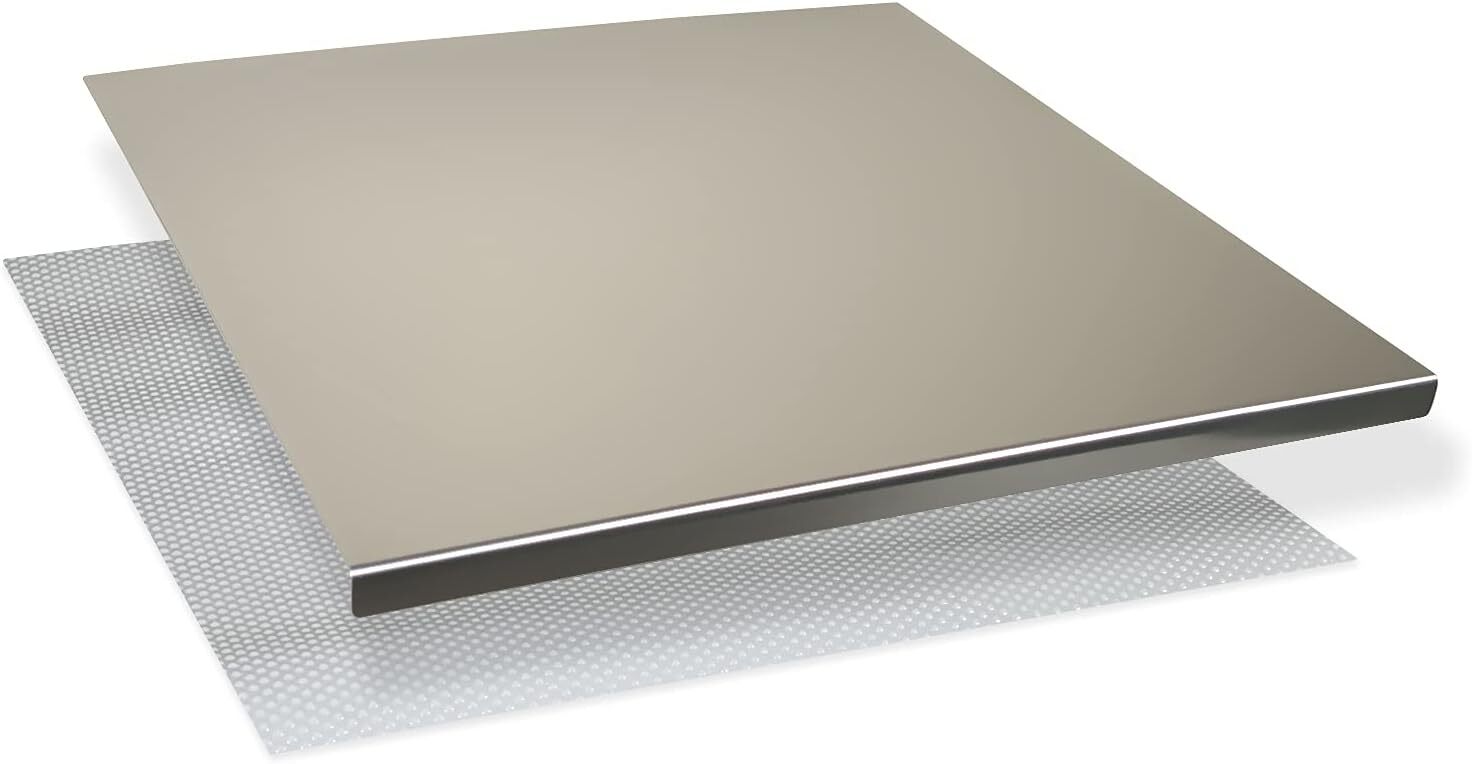 INOXLM Tagliere Spianatoia per impastare Piano da Lavoro in 50x50 Piega 2 cm