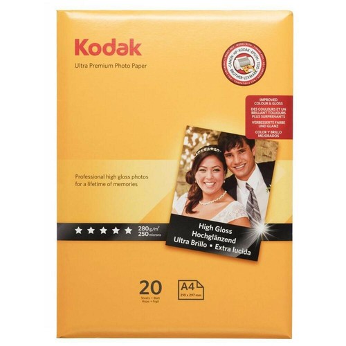 Kodak A4 Ultra Premium High Gloss Photo Paper 20 Sheets 280gm/ 250