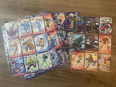 2001 Topps Marvel Legends Sammelkarten 1-71 mit einigen zusätzlichen Jagdkarten
