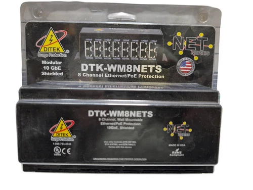 Ditek DTK-WM8NETS Wall Mount 8 Channel Network Surge Protector
