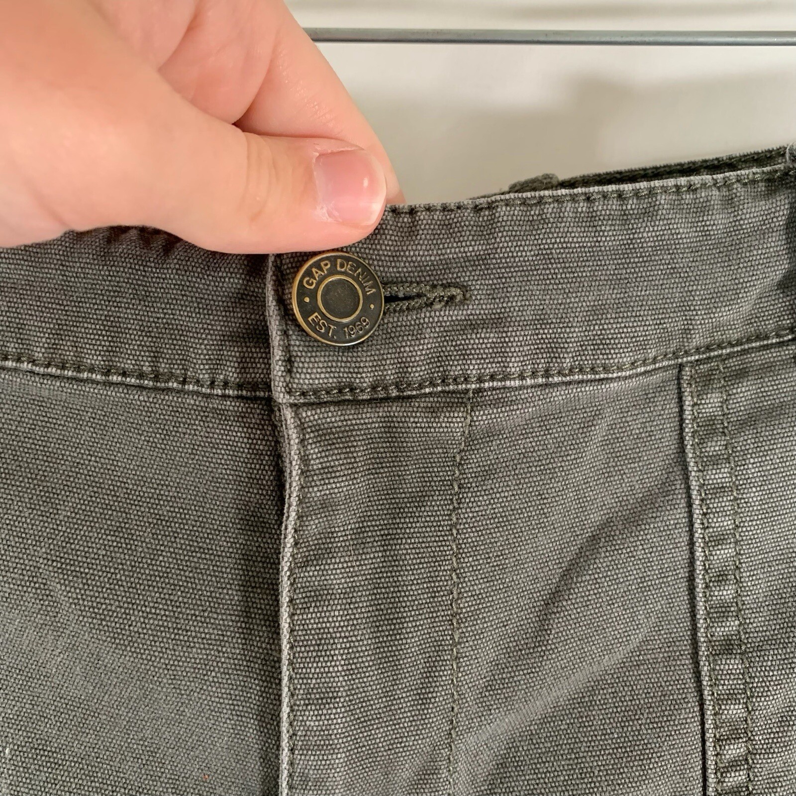 Gap Pants Women's Medium Solid Grey Pull On Elast… - image 3