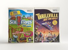 Nintendo Wii - Six Flags Fun Park & Thrillville Off The Rails - Tested CIB
