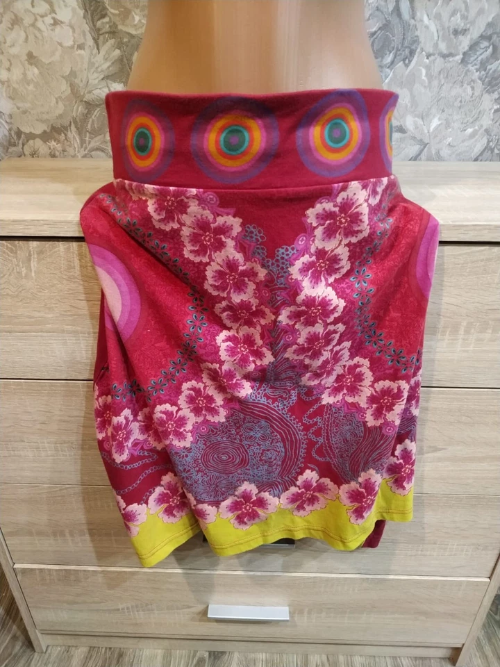 Desigual Mujer Falda Talla L Rojo Multi Floral Foto 4 de 4