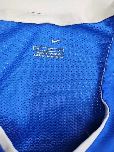 Vintage Nike Soccer Jersey Mens Medium Royal Blue Sportswear Futbol Football - Picture 4 of 7