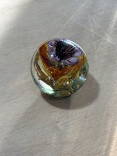 handmade art glass marble  purple Reign  By Sara Sally LaGrand