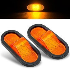Trailer Turn Signal Lights 6.5 inch Oval LED Amber Turn Signal Lamps 2Pcs 6