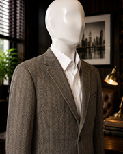 Chaps Ralph Lauren Polo Brown Herringbone Wool Tweed Blazer Brown Men  s Size 40R