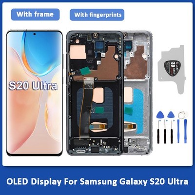 OLED LCD Display für Samsung Galaxy S20 Ultra G988 Touchscreen Baugruppe mit Rahmen