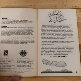 Chuck Rock Sega CD Manual Sony Instruction Booklet Vintage 1992 USED