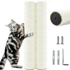 Cat Scratching Post Replacement Pole, 2 PCS 15.7in Cat Tree Replacement Post, Na