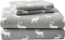 Flannel Sheets Queen Size, Anti-Pilling  Wrinkle Resistant Cotton, Touchably
