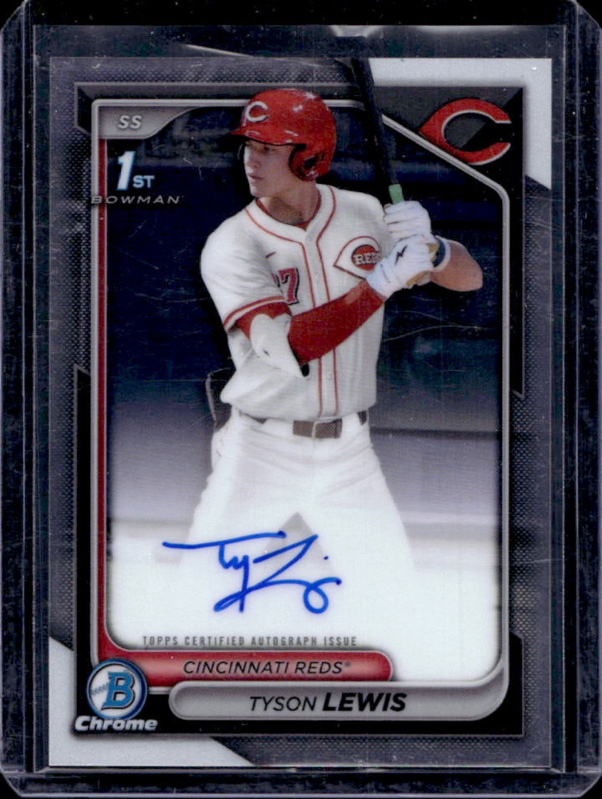 2024 Bowman Draft Tyson Lewis Chrome Auto 1st #CPA-TL Reds