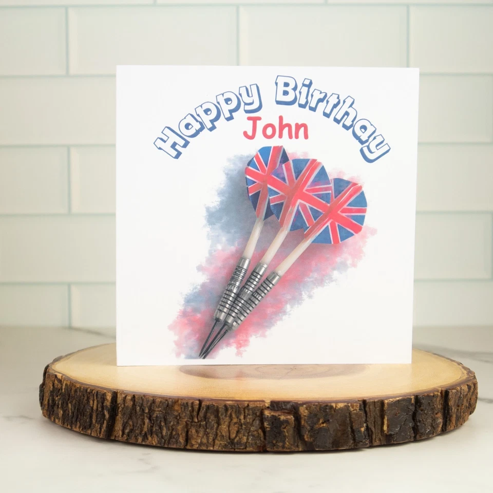 Handmade Dart Player Birthday Card Personalised - Image 2 of 4
