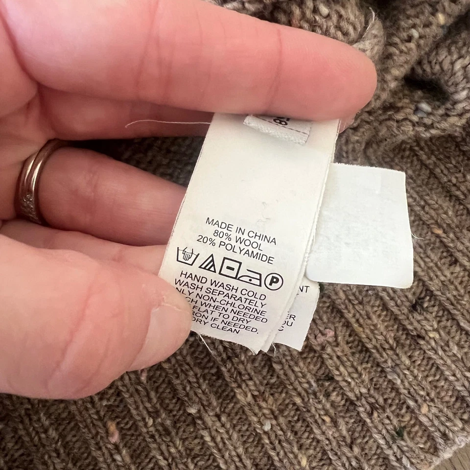 Jack Spade Bleecker Street Speckled Wool Blend Crew Neck Sweater Mens L Brown - Image 4 of 4