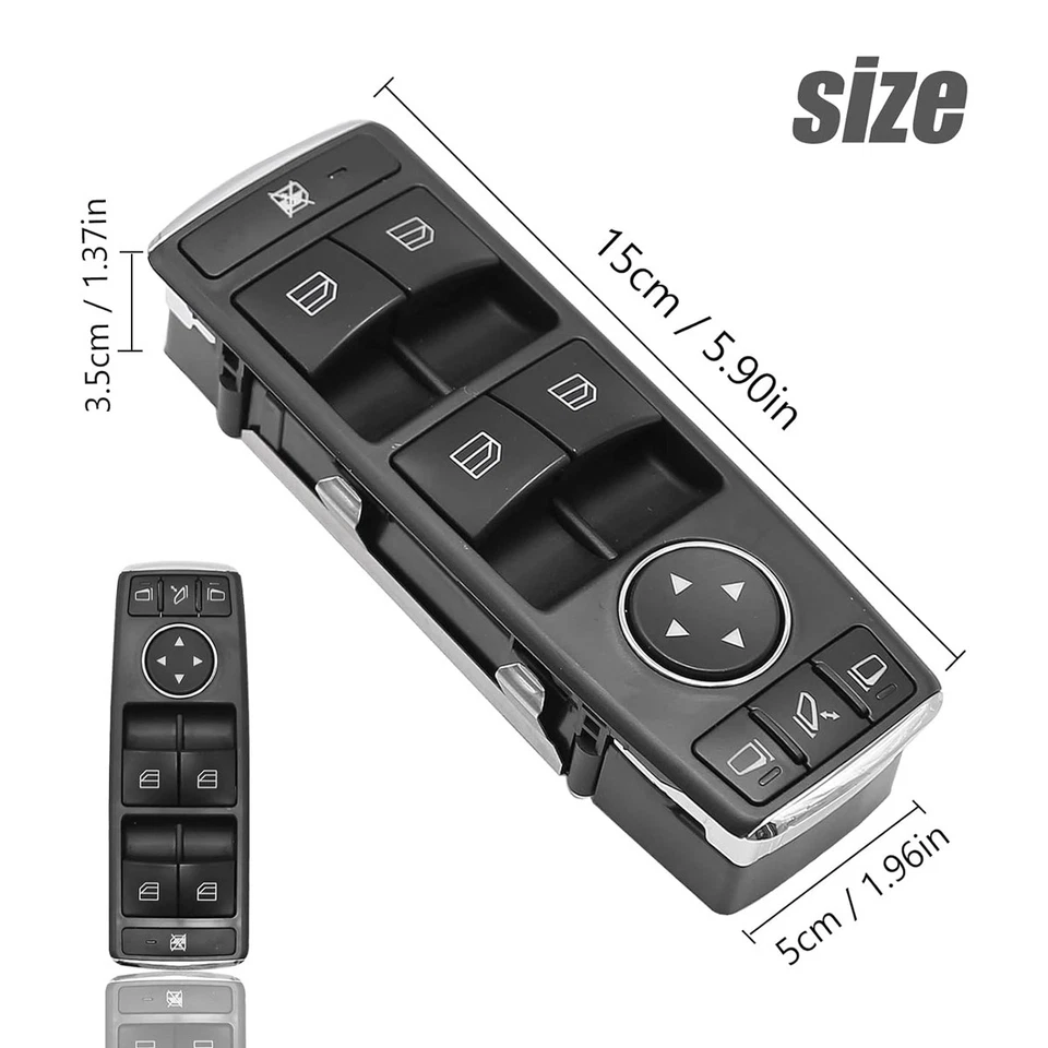 OSSCA Power Window Door Switch For 2012-2015 Mercedes-Benz ML350 ML550 ML63 AMG Foto 3 de 4