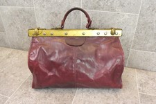 Arztkoffer Hebammenkoffer Rote Ledertasche Koffer Vintage Leder #35A2