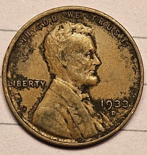 1933-D Lincoln Wheat Cent Penny Semi Key Date C