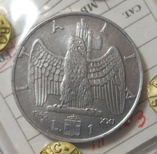 1 LIRA 1943  SPL/FDC PERIZIATA