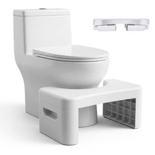 Toilet Step Stool, Toilet Assistance Steps,Bathroom Toilet Stool, Foldable To...