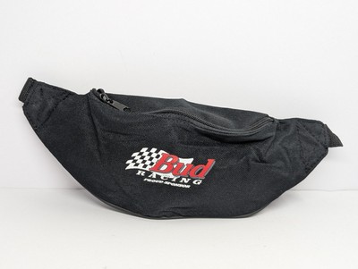 Vintage 90's Bud Racing Budweiser NASCAR Fanny Pack Waist Hip Bag Unused Black