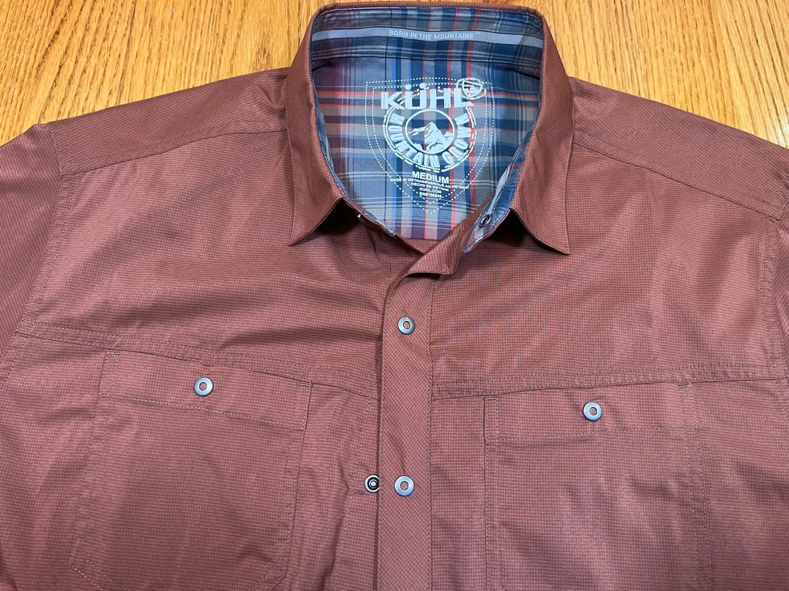 KUHL STEALTH Shirt 7453 Mens Medium Brick Red Hiking $85 Quick Dry Camp M