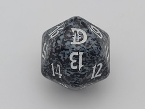 MTG Magic D20 Spindown Black Dice Deckmaster Die Life Counter