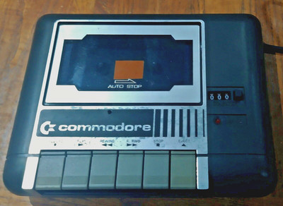 Black Vintage 1980s Commodore Datasette 1531 + OVP ungetestet C16 Vic1531