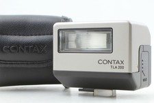  T MINT w/ Case Contax TLA200 Silver Shoe Mount Flash TTL for G1 G2 From JAPAN