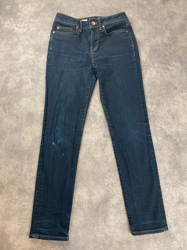 Jean Slim Tommy Hilfiger Paris HW Bleu Brut W26 L30 (Taille 32) - Tres Bon #490 - Photo 3/4