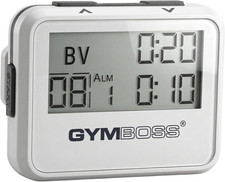 Interval Timer and Stopwatch, White Gray Glos...