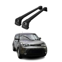 DachträGer GrundtäGer FüR Kia Soul 2014-2019 75Kg Aluminium Schwarz 2 Tlg
