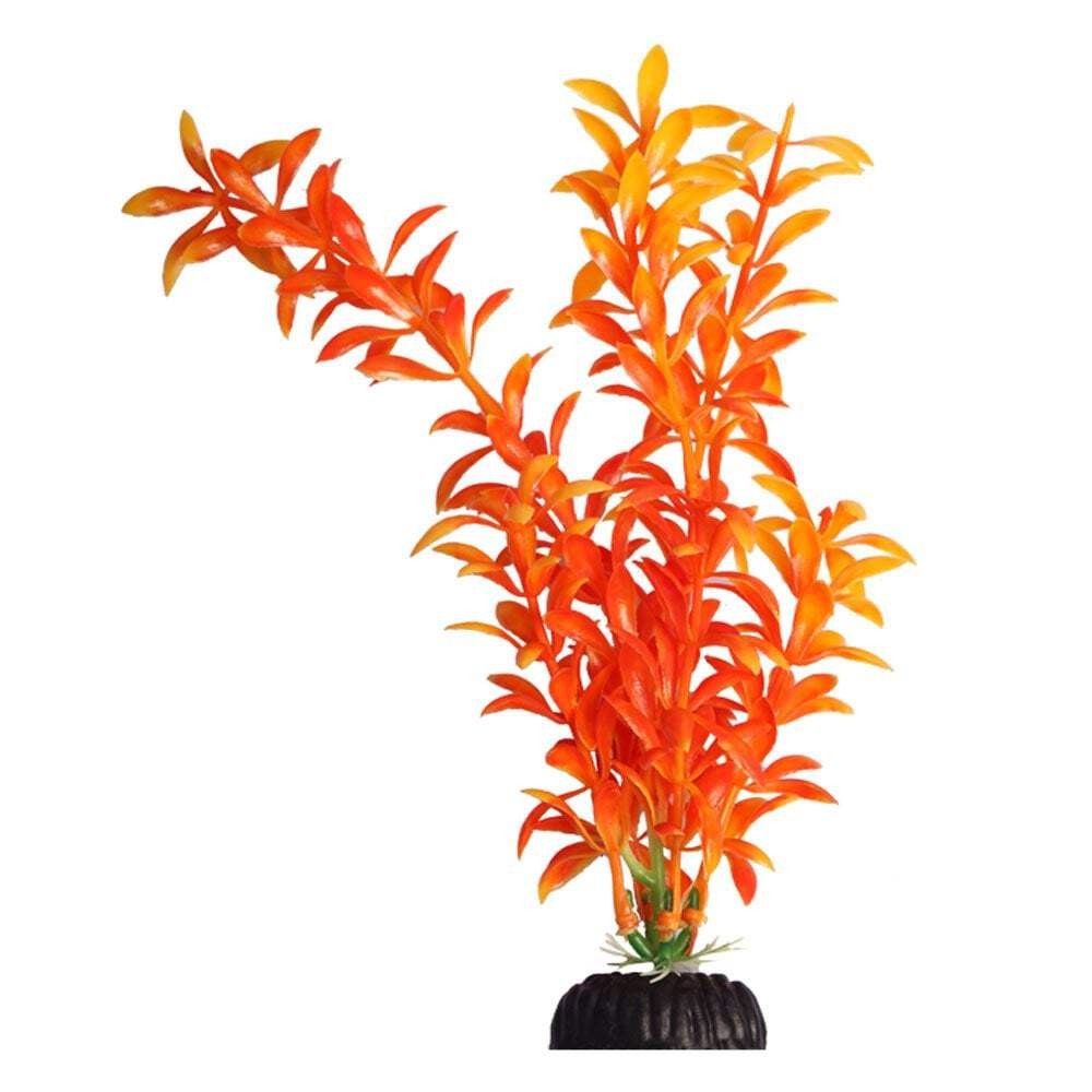 Aqua One Brightscape Orange Ludwigia Aquarium Fish Tank Plastic Plant 20cm