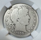 1908 Barber Half Dollar • Fine Grade • Original Circulated Silver