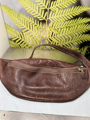Vintage Great Qy Ciolo Firenze Italy Rich Brown Genuine Leather Satchel Bag RARE