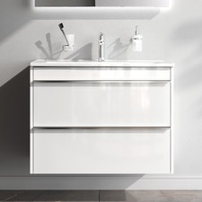 Waschtisch mit Unterschrank Badmöbel Set Waschbecken mit Unterschrank 80