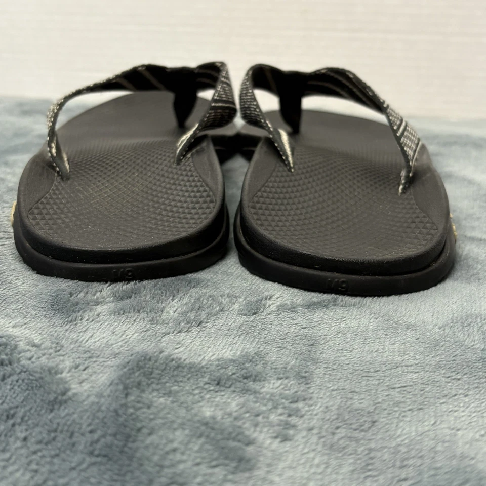 Sandalias Chaco 6 Flip Eco Tread negras al aire libre cómodas chanclas para hombre talla 9 Foto 4 de 4