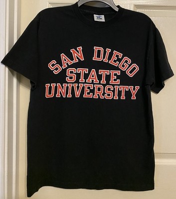 VTG SDSU Mens M T-Shirt San Diego State 90s Y2k Tee TLC Sportswear USA Black Red