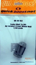 QBT48153 1:48 Quickboost Focke Wulf Ta 183 Air Intake & Front Wheel Well