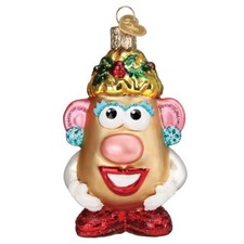 Old World Christmas Mrs Potato Head Glass Ornament for Christmas 3 Inch FREE BOX